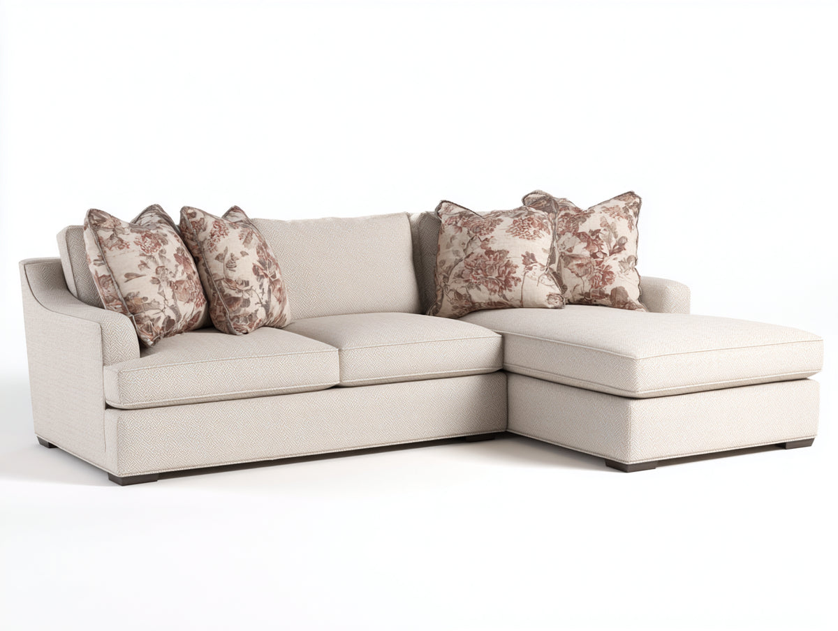 Ecksofa mit Stoffbezug 270 x 185 x 88 cm - Beige - Großzügige Sitzfläche und moderne Polsterung