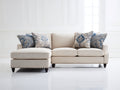 Ecksofa mit Stoffbezug 260x170x88 cm - Beige - gepolsterte Sitzfläche - modernes Design für Wohnzimmer