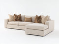 Ecksofa Stoffbezug 285 x 190 x 85 cm - Creme - modernes L-förmiges Sofa mit breiter Chaiselongue