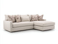 Ecksofa mit Stoffbezug 265x175x90 cm - Beige - großzügige Polsterung - modernes Design für Wohnzimmer